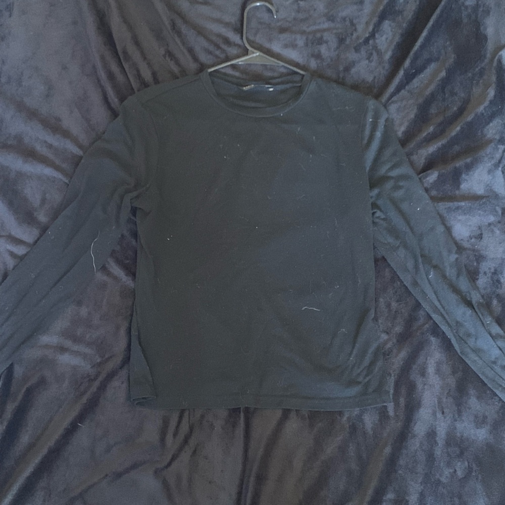 Long sleeve plain black shirt (I’ll clean off the dog hair)